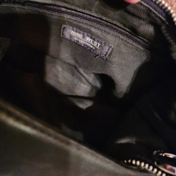 Nine West Black and Silver Studded Shoulder Bag - Picture 3 of 4